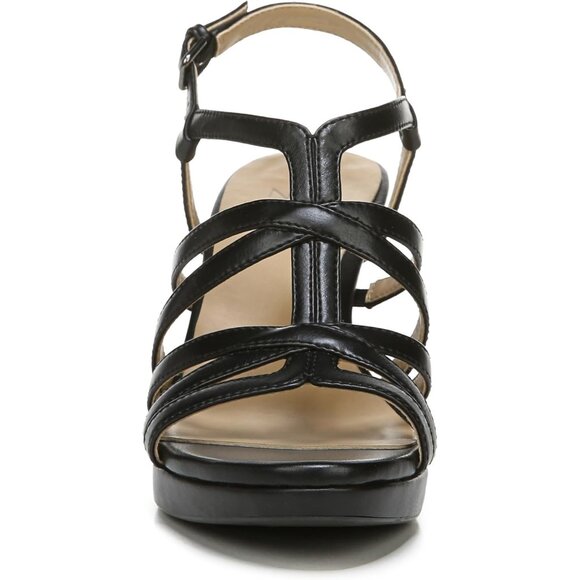 Naturalizer Womens Black Synthetic Open Rounded Toe Slingback Baylor Sandal - Picture 2 of 9